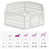 vidaXL 6 Paneel Honden speelruimte Wit 122 x 106 x 40 cm Kunststof