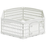 vidaXL 6 Paneel Honden speelruimte Wit 122 x 106 x 40 cm Kunststof