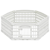 vidaXL 6 Paneel Honden speelruimte Wit 122 x 106 x 40 cm Kunststof