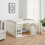 vidaXL 4 Paneel Hondenren Wit 63 x 63 x 40 cm Kunststof