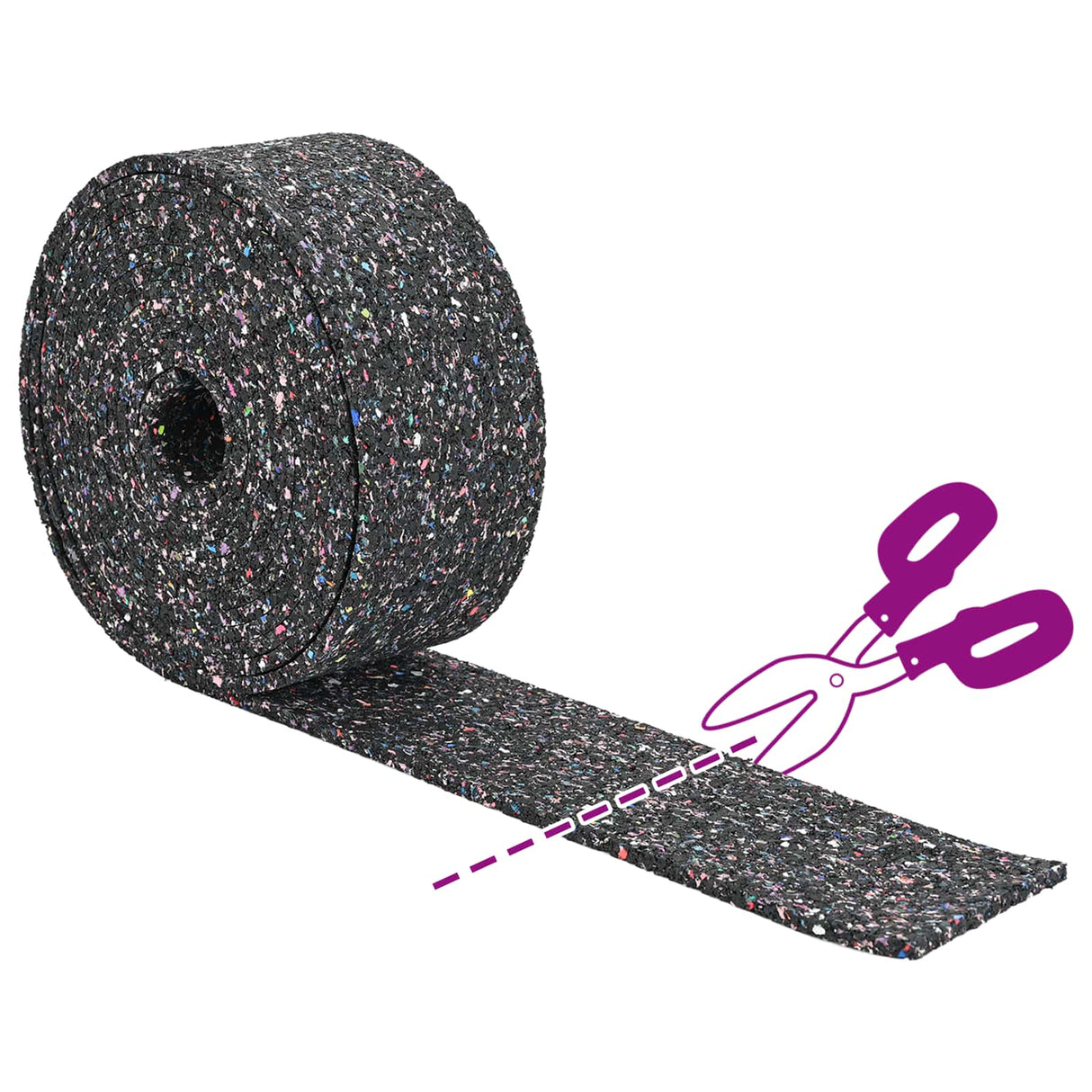 vidaXL Rubberen Roller Zwart Rubber