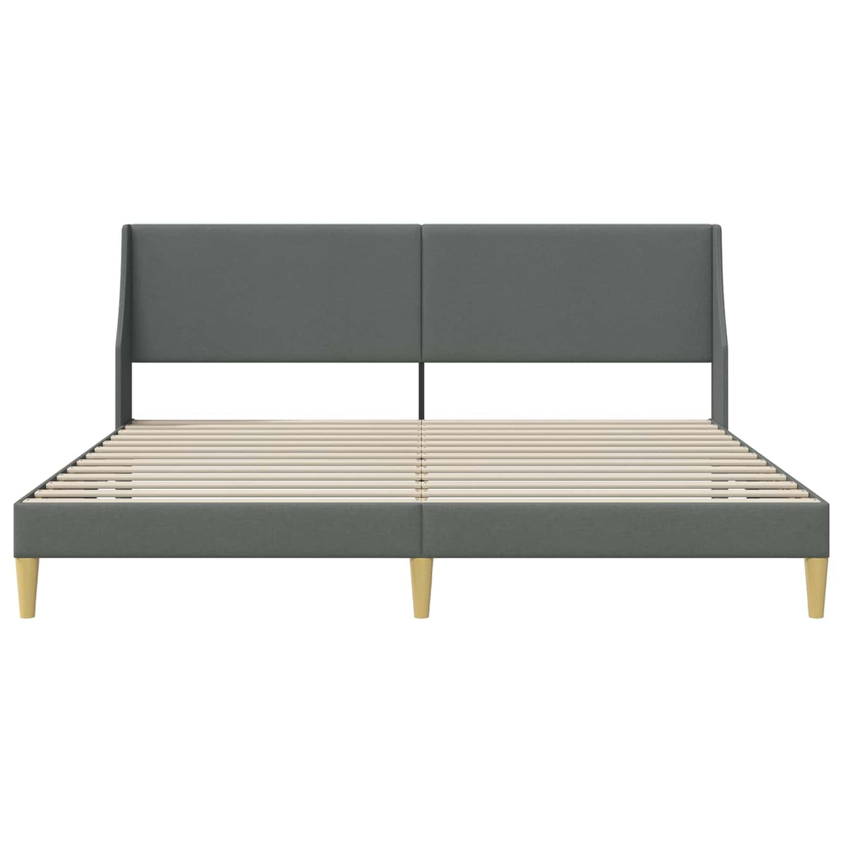 vidaXL Bedframe met hoofdeinde Donkergrijs 183 x 213 cm Stof