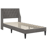 vidaXL Bedframe met hoofdeinde Donkergrijs 100 x 203 cm Fluweel