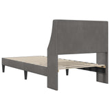 vidaXL Bedframe met hoofdeinde Donkergrijs 100 x 203 cm Fluweel