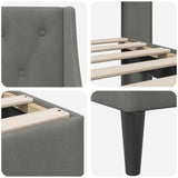 vidaXL Bedframe met hoofdeinde Donkergrijs 100 x 203 cm Fluweel