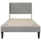 vidaXL Bedframe met hoofdeinde Lichtgrijs 80 x 200 cm Fluweel