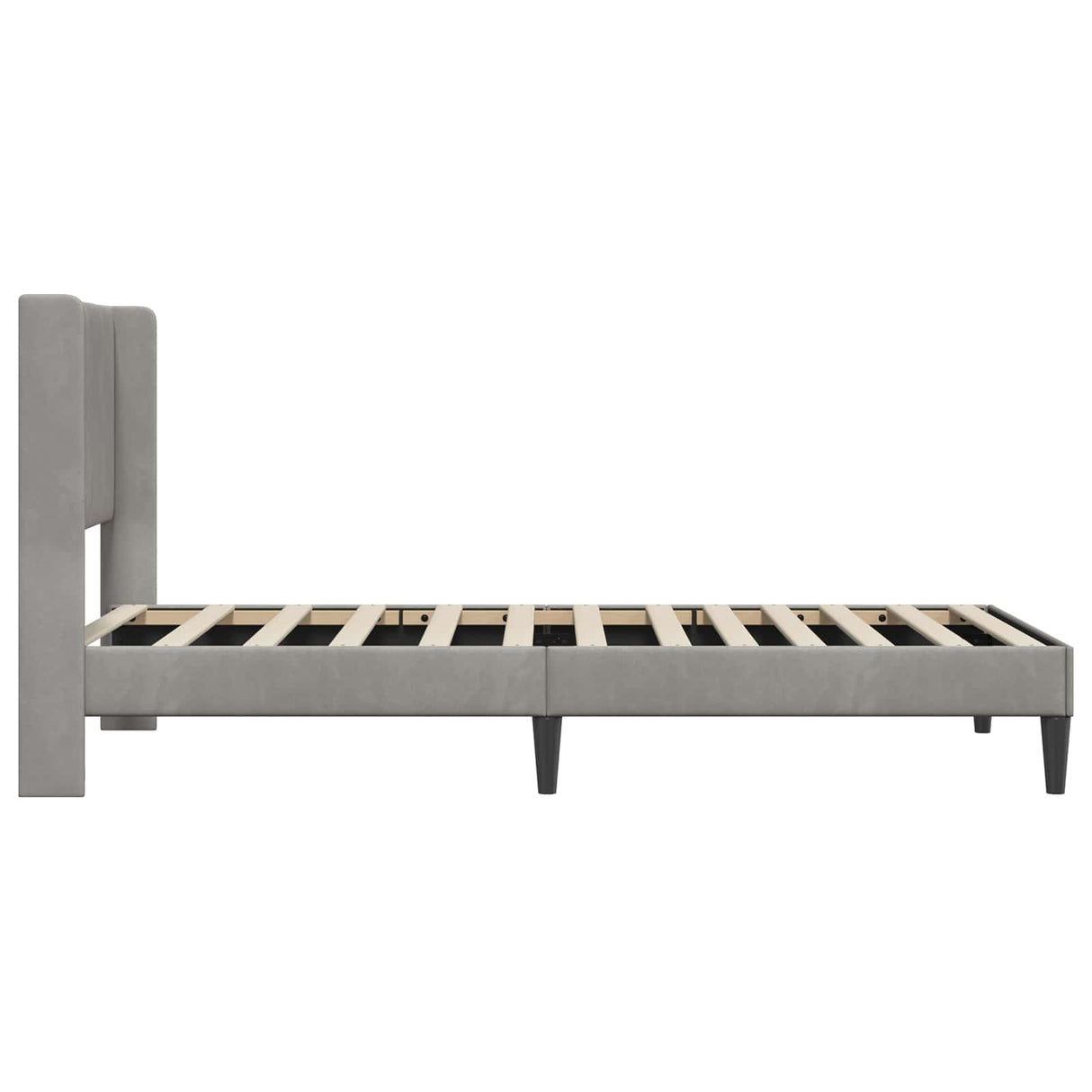 vidaXL Bedframe met hoofdeinde Lichtgrijs 80 x 200 cm Fluweel