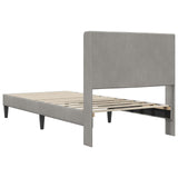 vidaXL Bedframe met hoofdeinde Lichtgrijs 80 x 200 cm Fluweel