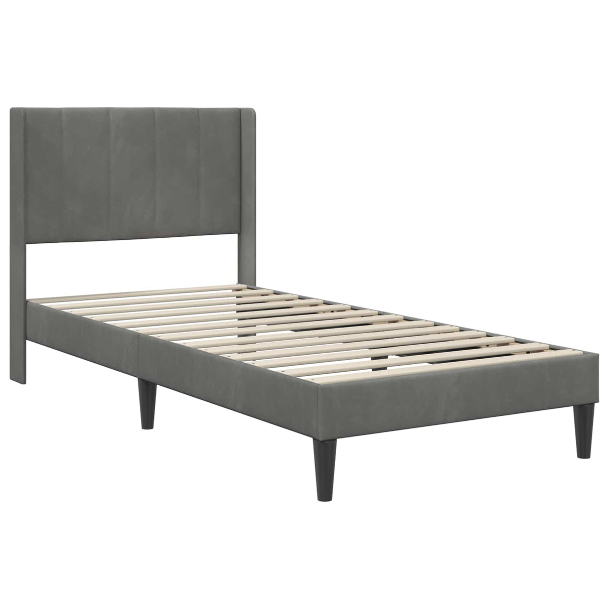 vidaXL Bedframe met hoofdeinde Donkergrijs 100 x 190 cm Fluweel