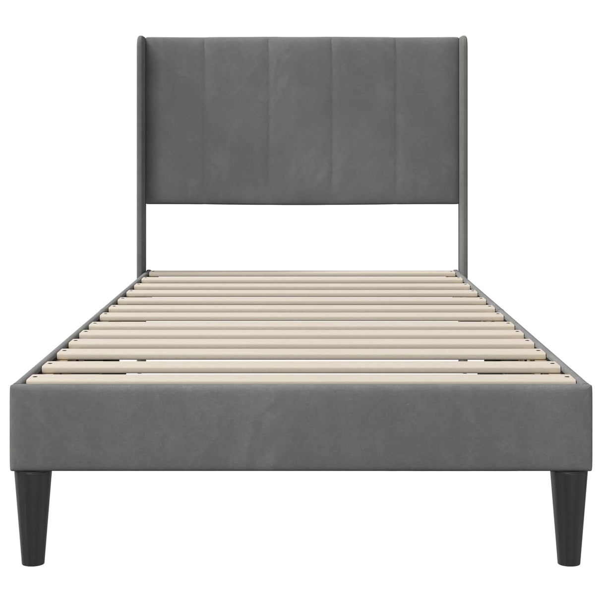 vidaXL Bedframe met hoofdeinde Donkergrijs 100 x 190 cm Fluweel