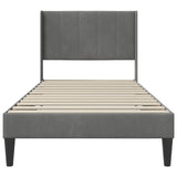 vidaXL Bedframe met hoofdeinde Donkergrijs 100 x 190 cm Fluweel