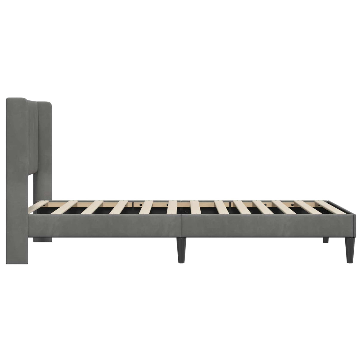vidaXL Bedframe met hoofdeinde Donkergrijs 100 x 190 cm Fluweel