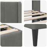 vidaXL Bedframe met hoofdeinde Donkergrijs 100 x 190 cm Fluweel