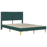 vidaXL Bedframe met hoofdeinde Donkergrijs 137 x 190 cm Stof