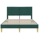 vidaXL Bedframe met hoofdeinde Donkergrijs 137 x 190 cm Stof