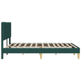 vidaXL Bedframe met hoofdeinde Donkergrijs 137 x 190 cm Stof