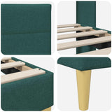 vidaXL Bedframe met hoofdeinde Donkergrijs 137 x 190 cm Stof