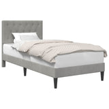 vidaXL Bedframe met hoofdeinde Lichtgrijs 80 x 200 cm Fluweel