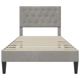vidaXL Bedframe met hoofdeinde Lichtgrijs 80 x 200 cm Fluweel