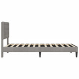 vidaXL Bedframe met hoofdeinde Lichtgrijs 80 x 200 cm Fluweel