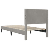 vidaXL Bedframe met hoofdeinde Lichtgrijs 80 x 200 cm Fluweel