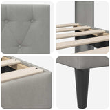 vidaXL Bedframe met hoofdeinde Lichtgrijs 80 x 200 cm Fluweel