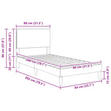 vidaXL Bedframe met hoofdeinde Lichtgrijs 80 x 200 cm Corduroy stof