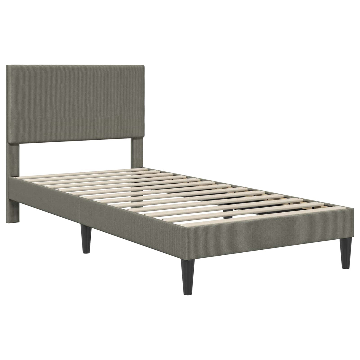 vidaXL Bedframe met hoofdeinde Lichtgrijs 80 x 200 cm Corduroy stof