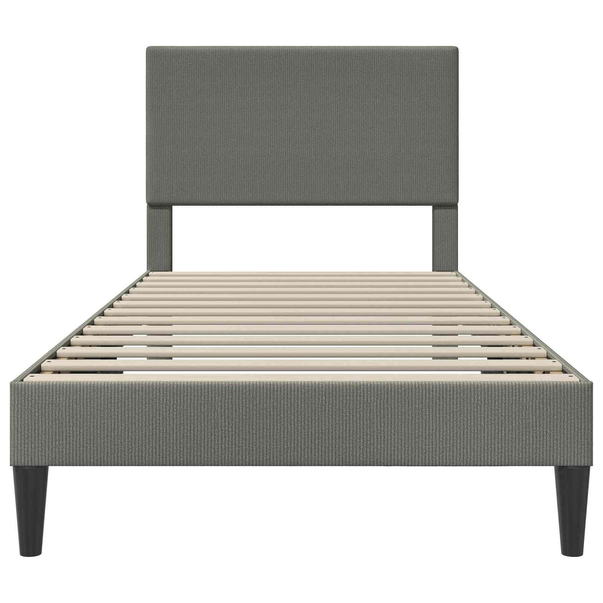 vidaXL Bedframe met hoofdeinde Lichtgrijs 80 x 200 cm Corduroy stof