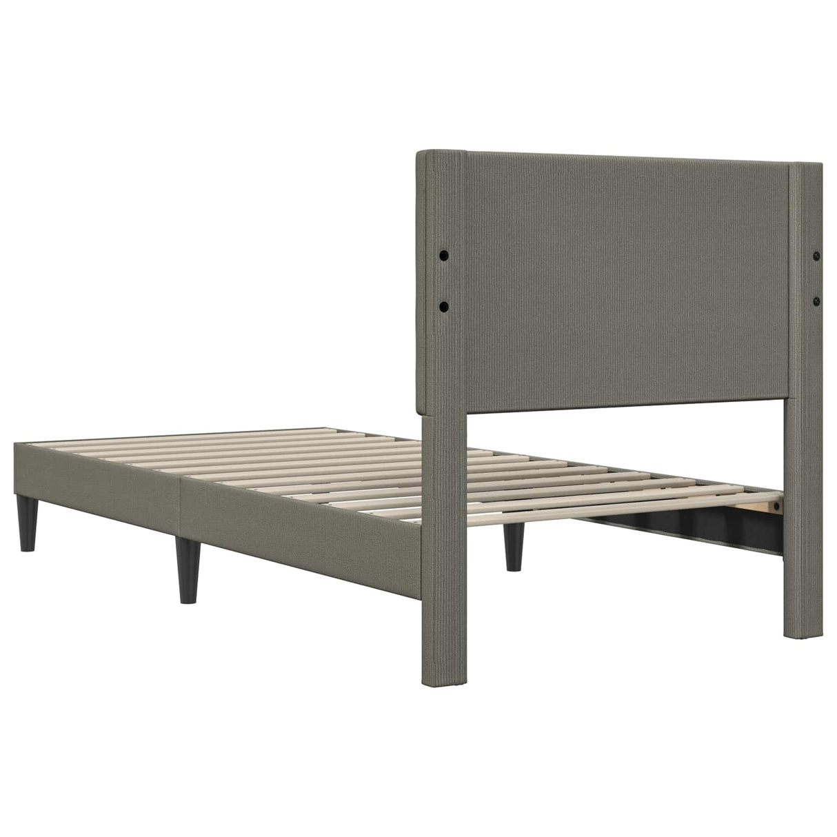vidaXL Bedframe met hoofdeinde Lichtgrijs 80 x 200 cm Corduroy stof