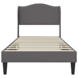 vidaXL Bedframe met hoofdeinde Grijs 80 x 200 cm Kunstleer
