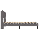 vidaXL Bedframe met hoofdeinde Grijs 80 x 200 cm Kunstleer