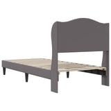 vidaXL Bedframe met hoofdeinde Grijs 80 x 200 cm Kunstleer