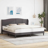 vidaXL Bedframe met hoofdeinde Grijs 80 x 200 cm Kunstleer