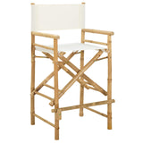 vidaXL Foldable Director's Chair 2 pcs Natural Bamboo