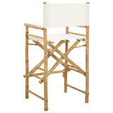 vidaXL Foldable Director's Chair 2 pcs Natural Bamboo