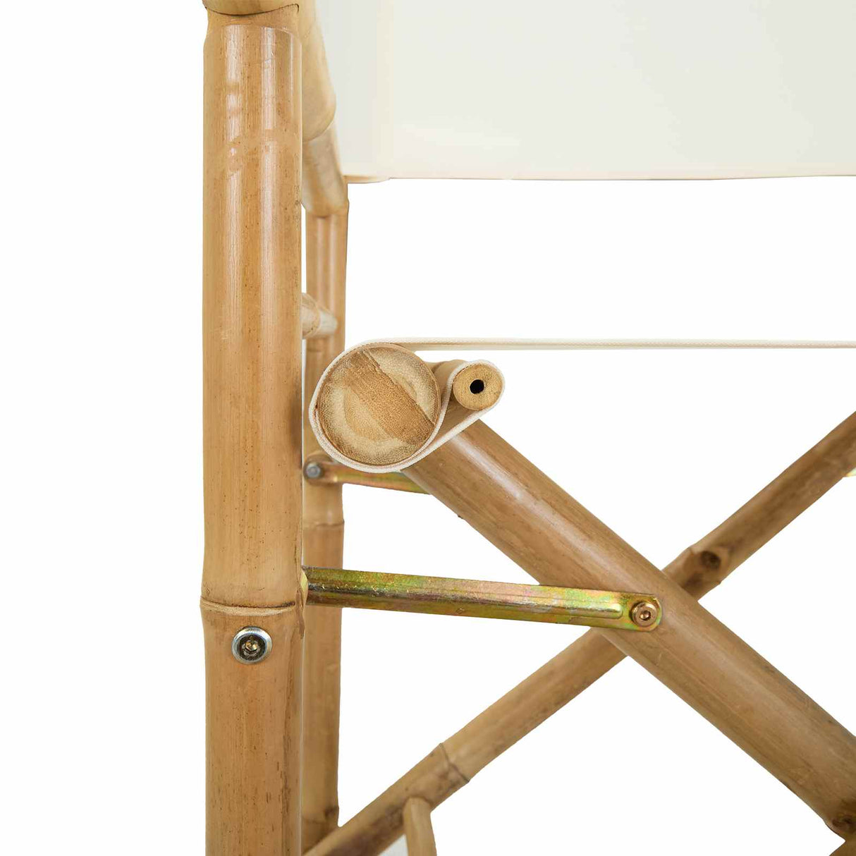 vidaXL Foldable Director's Chair 2 pcs Natural Bamboo