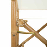 vidaXL Foldable Director's Chair 2 pcs Natural Bamboo