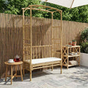 vidaXL Tuinboog met bank 115 x 50 x 205 cm Bamboe