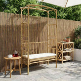 vidaXL Tuinboog met bank 115 x 50 x 205 cm Bamboe