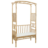 vidaXL Tuinboog met bank 115 x 50 x 205 cm Bamboe