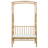 vidaXL Tuinboog met bank 115 x 50 x 205 cm Bamboe