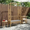 vidaXL Tuinboog met bank 115 x 50 x 205 cm Bamboe