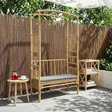vidaXL Tuinboog met bank 115 x 50 x 205 cm Bamboe