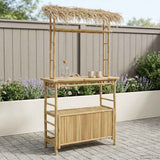 vidaXL Outdoor Bar Table Natural 110 x 50 x 209 cm Bamboo