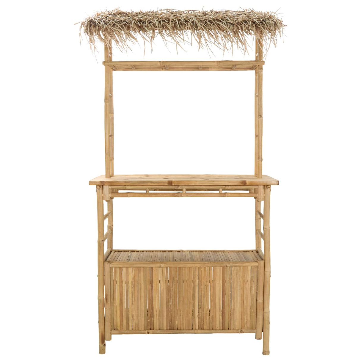 vidaXL Outdoor Bar Table Natural 110 x 50 x 209 cm Bamboo