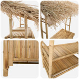 vidaXL Outdoor Bar Table Natural 110 x 50 x 209 cm Bamboo
