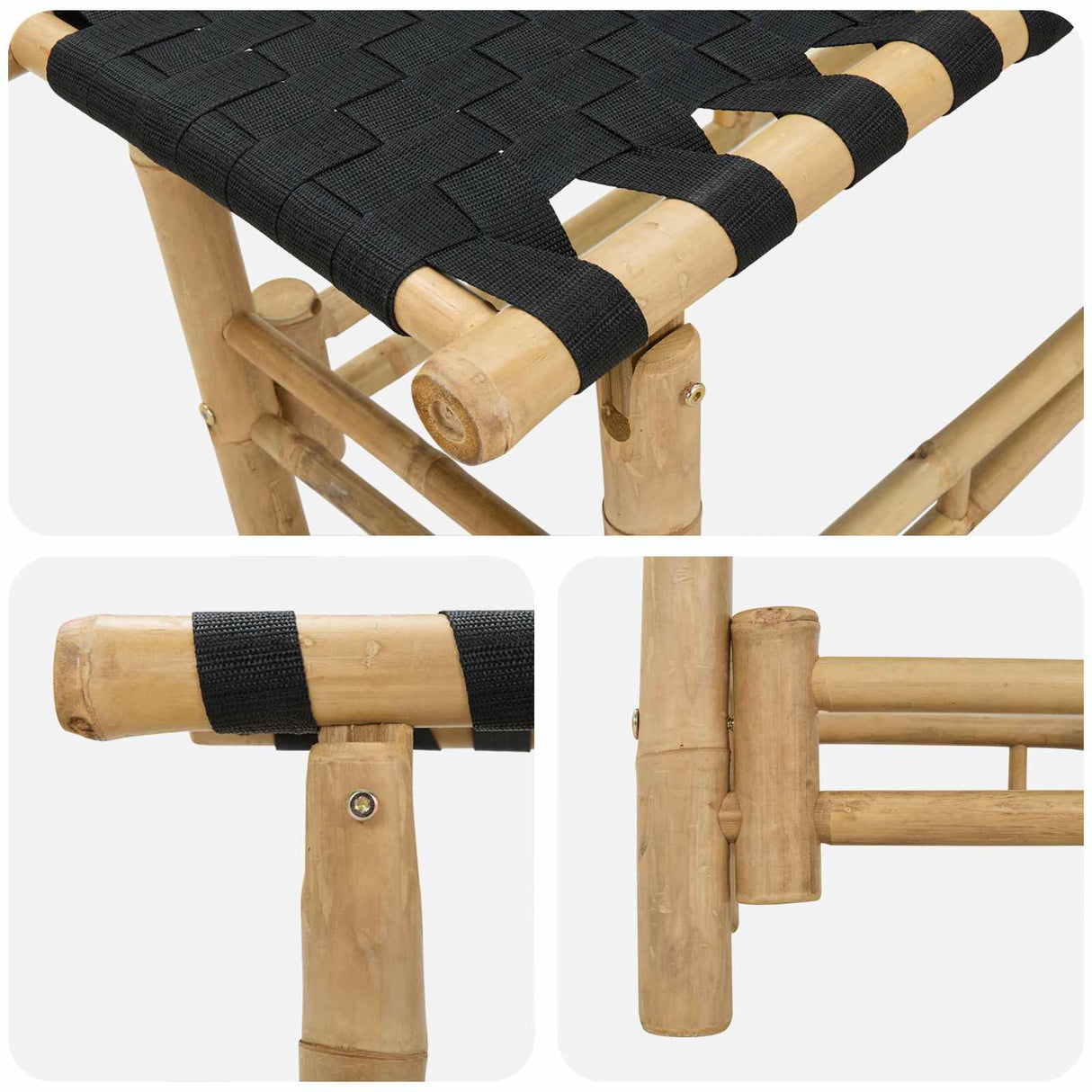 vidaXL Tuinbank 80 x 38 x 40 cm Bamboe Naturel Rechthoekig