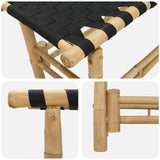 vidaXL Tuinbank 80 x 38 x 40 cm Bamboe Naturel Rechthoekig