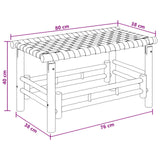 vidaXL Tuinbank 80 x 38 x 40 cm Bamboe Naturel Rechthoekig